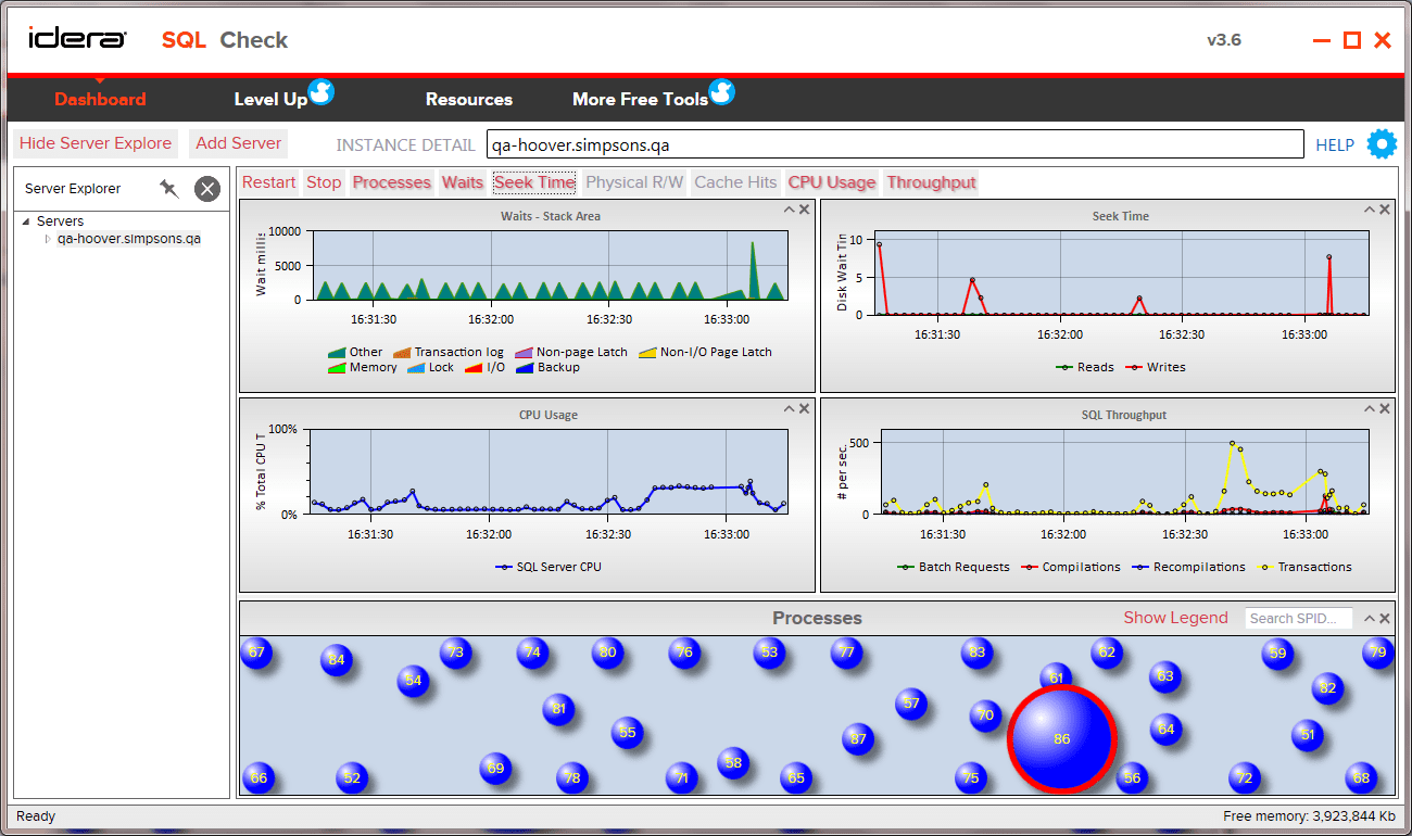 Free Tool SQL Check IDERA Database Tools