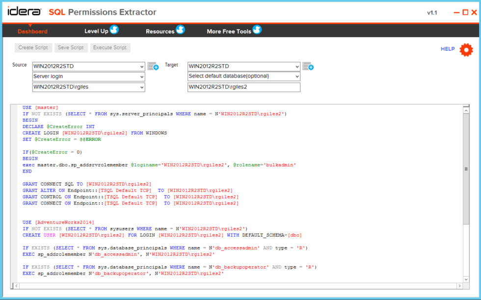 Extract sql